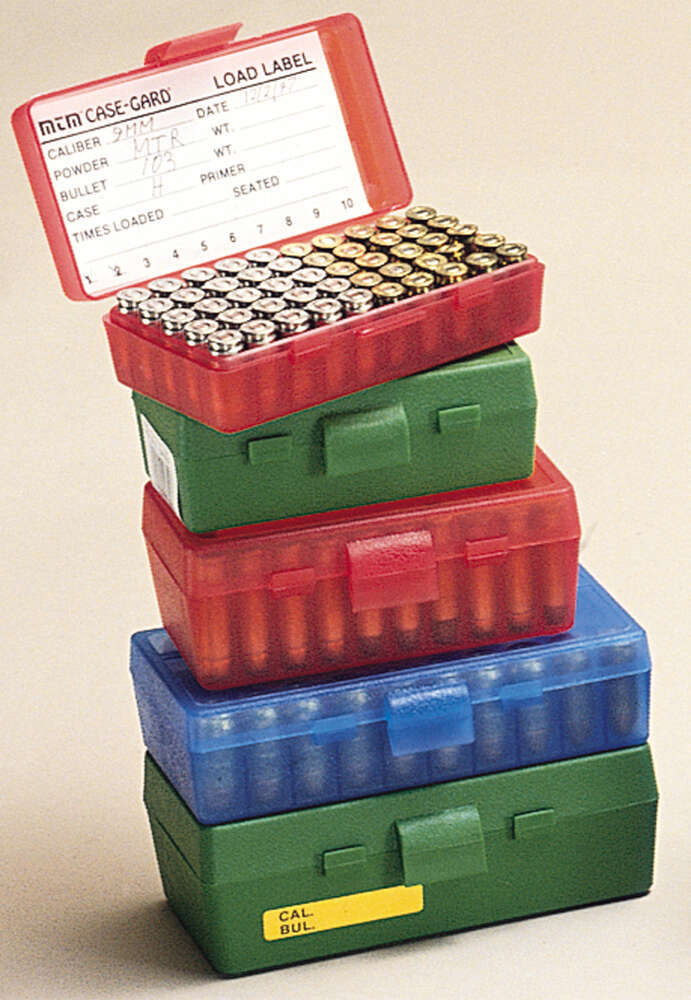 Misc. Accessories MTM Case Gard Ready Series MTM AMMO BOX 50 RD FLIP-TOP 25 ACP 32 LC GREEN • Model: Ready Series